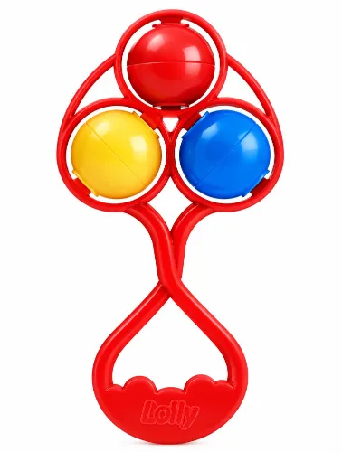 Chocalho Bebê Brinquedo Infantil Tricolor- Lolly