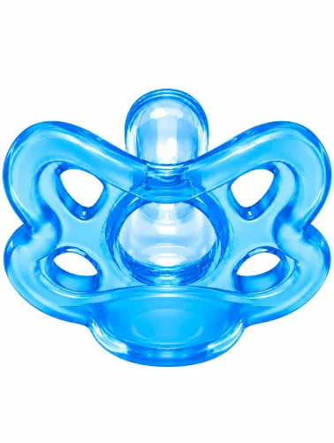 Chupeta Silicone Bico Redondo Azul -Lolly Nenny