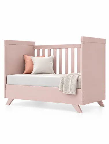 Berço Cama Vitória Rose 2 em 1 com Estrado Regulável - Canaã Móveis