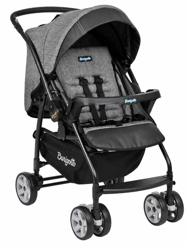 Carrinho de Bebê Rio K Mescla Preto - Burigotto