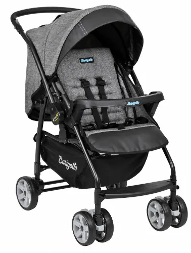 Carrinho de Bebê Rio K Mescla Preto - Burigotto