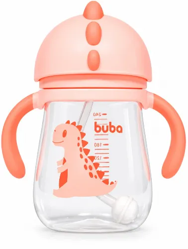 Copo Dino com Alça Rosa - Buba