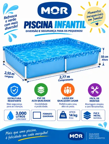 Piscina Estruturada 3.000 Litros - MOR