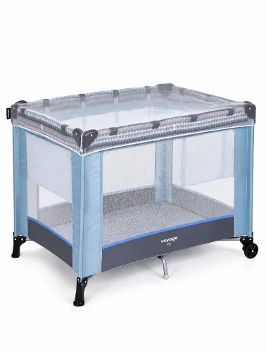 Berço Cercadinho Infantil Fit Azul Geo - Voyage