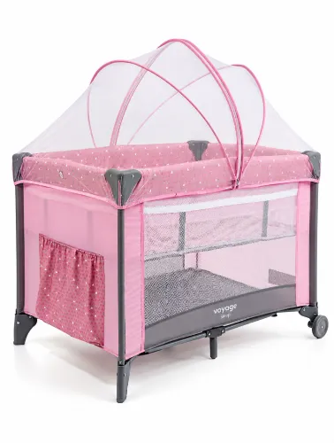 Berço Cercadinho Infantil Sleep Rosa - Voyage