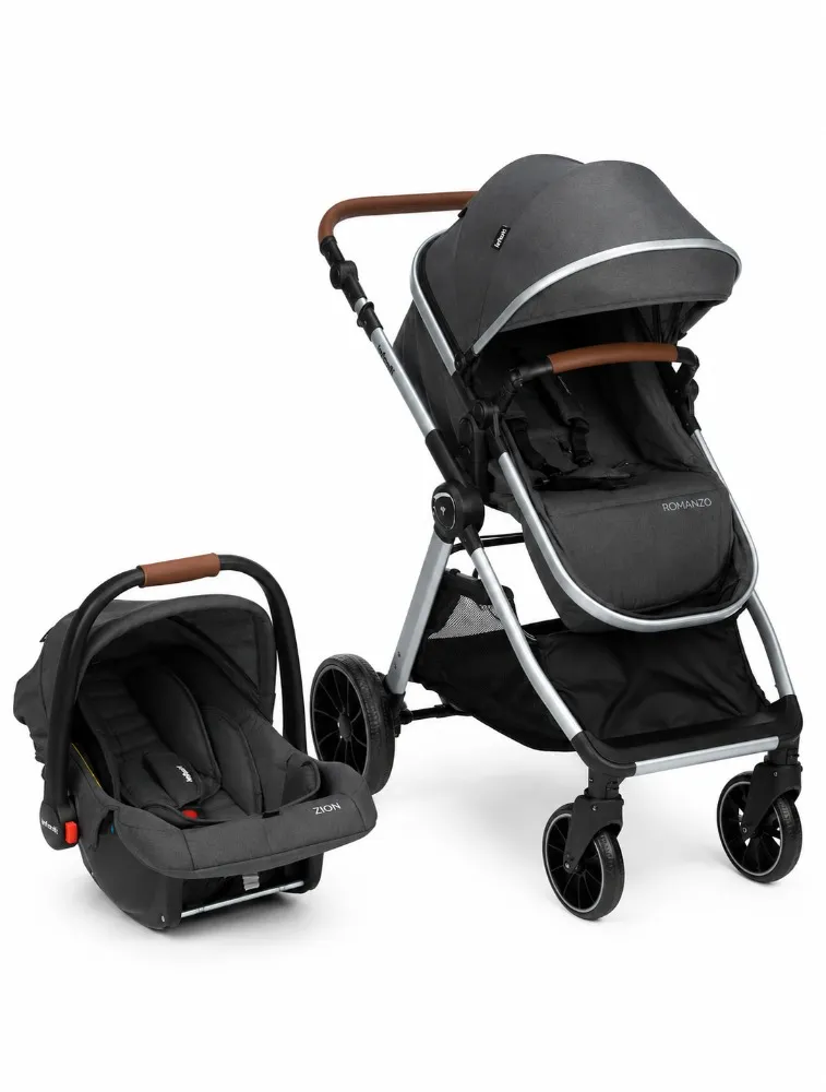 Carrinho Travel System Romanzo Preto Granizo - Infanti