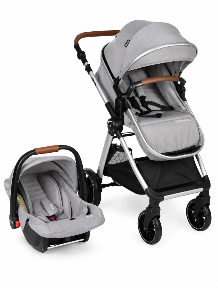 Carrinho Travel System Romanzo Cinza Granizo - Infanti
