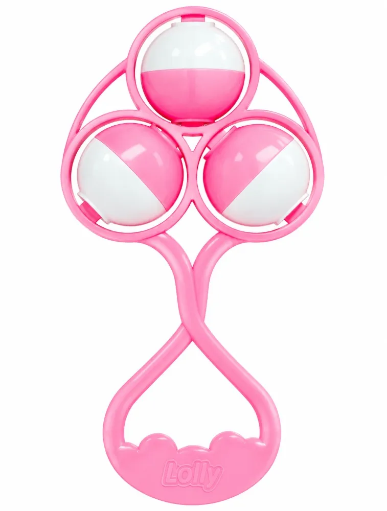 Chocalho Bebê Brinquedo Infantil Rosa - Lolly