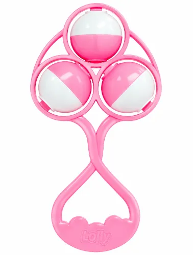 Chocalho Bebê Brinquedo Infantil Rosa - Lolly