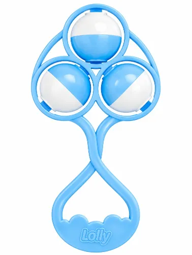 Chocalho Bebê Brinquedo Infantil Azul- Lolly