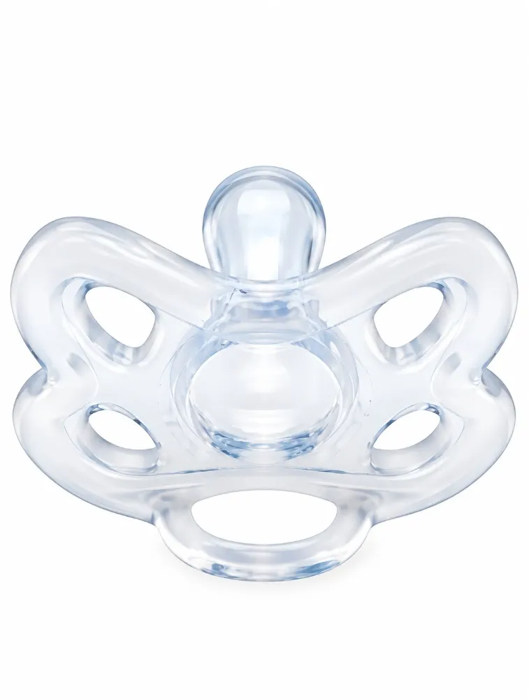 Chupeta Silicone Bico Redondo Transparente -Lolly Nenny