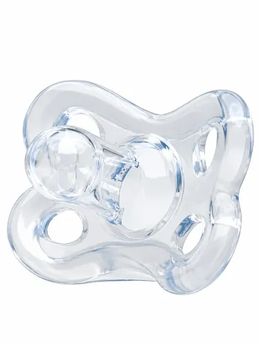 Chupeta Silicone Bico Redondo Transparente -Lolly Nenny