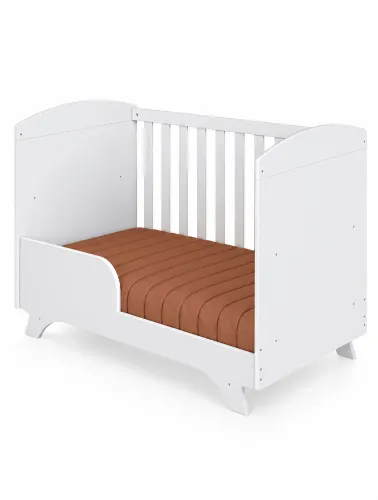 Berço Infantil Cris Retrô Branco Brilho - Móveis Peroba