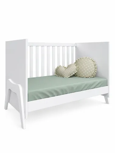 Mini Berço Infantil Guti Retrô Branco Brilho - Móveis Peroba