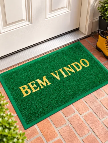 Tapete Capacho Emborrachado para Entrada Bem Vindo - Importado