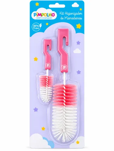 Kit Higienizador de Mamadeiras Rosa - Pimpolho