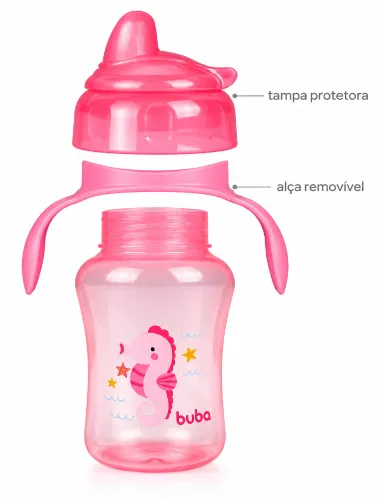 Copo Fundo do Mar Rosa - Buba