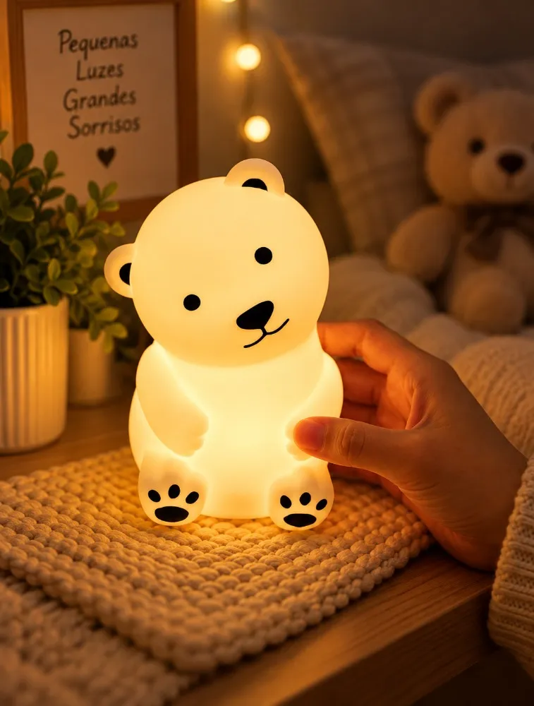 Luminária de Mesa Infantil Urso Polar