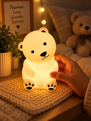 Luminária de Mesa Infantil Urso Polar