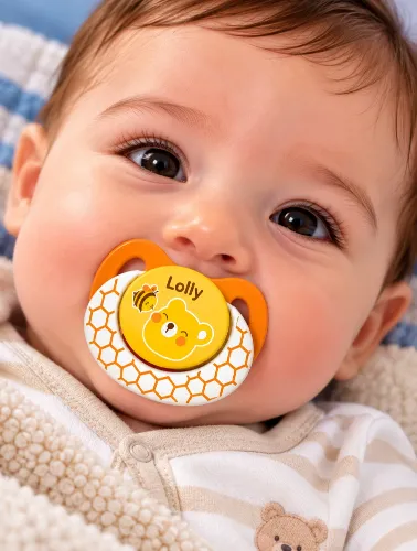 Chupeta Ortodôntica +6 Meses Silicone Urso -  Lolly