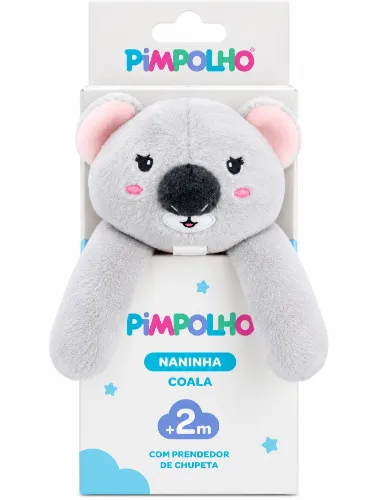 Naninha com Prendedor de Chupeta Cinza / Coala - Pimpolho