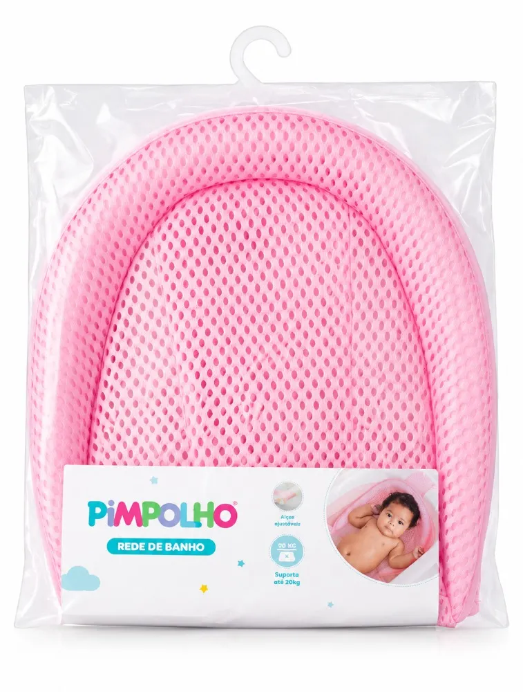 Rede para Banheira Infantil Rosa - Pimpolho