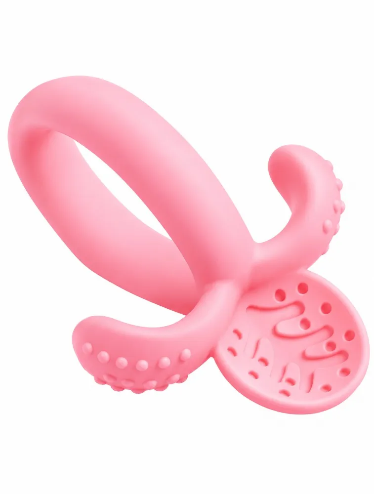 Colher de Treinamento Soft Silicone Rosa - Pimpolho Estágio 1