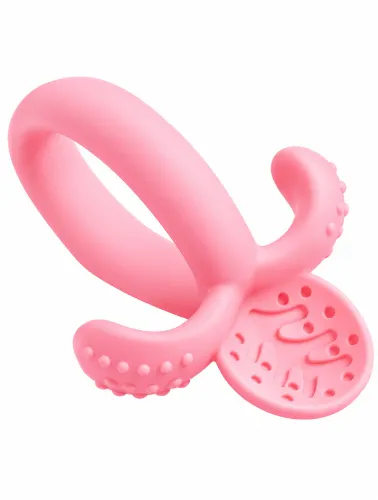 Colher de Treinamento Soft Silicone Rosa - Pimpolho Estágio 1