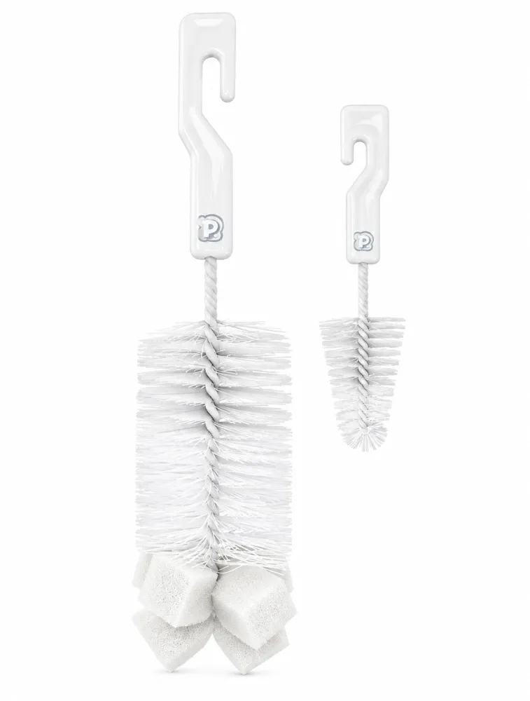 Kit Escova para Mamadeiras com Esponja Unissex Branco - Pimpolho
