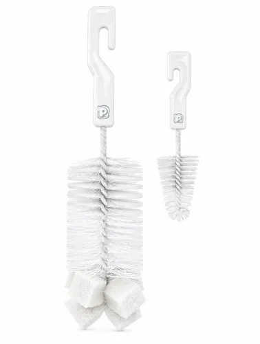 Kit Escova para Mamadeiras com Esponja Unissex Branco - Pimpolho
