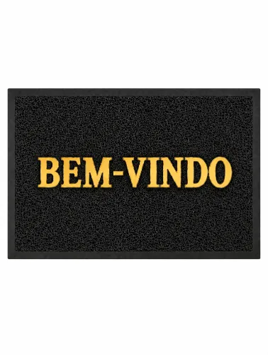 Tapete Capacho Emborrachado para Entrada Bem Vindo - Importado