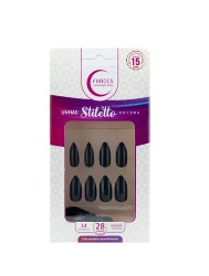 FHACES UNHAS STILETTO UNIVERSO BLACK