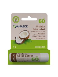 ANASOL SUN PROT SOLAR LABIAL FPS60 COCONUT