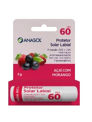 ANASOL SUN PROT SOLAR LABIAL FPS60 ACAI C MORANGO
