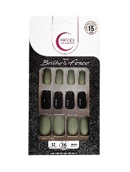 FHACES UNHAS BRILHO E FOSCO VERDE MILITAR PRETO