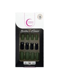 FHACES UNHAS COLORS BRILHO  PRETO/VERDE C/48