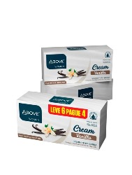 ABOVE PACKS SABONETE BARRA CREAM VANILLA LEV6 PAG4 CREAM VAN