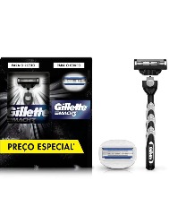 GILETTE KIT AP MACH3 CARBONO + CARGA CORPO