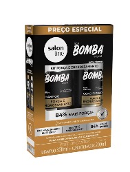 SALON LINE BOMBA KIT SHAMPOO 300ML + CONDICIONADOR 200ML FORC