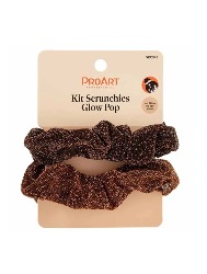 PROART KIT SCRUNCHIE GLOW POP MARROM 2PC