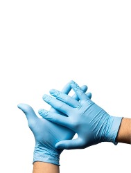 TALGE LUVA NITRILICA AZUL S/PO P
