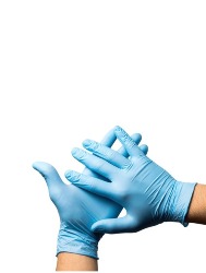 TALGE LUVA NITRILICA AZUL S/PO M