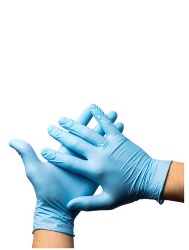 TALGE LUVA NITRILICA AZUL S/PO G