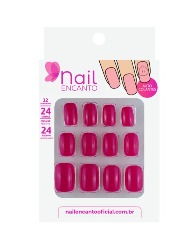 FHACES UNHA AUTO ADESIVA CURTA ROSA PINK
