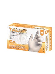 TALGE CX LUVA LATEX M C/100UN C/ PO