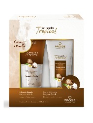 Kit Progè Sabonete Líquido 200ml + Creme Hidratante Corporal 200ml Encanto Tropical – Coconut e Vanilla