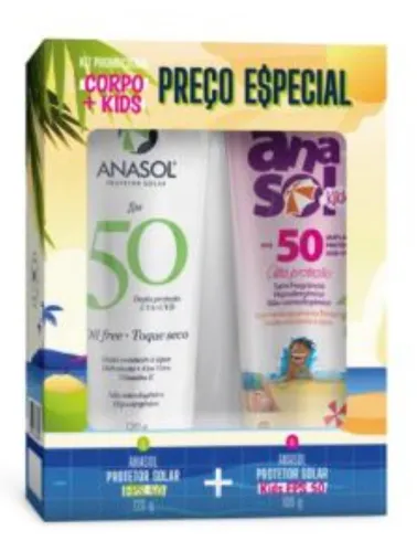 KIT ANASOL F50+F50 KIDS 2U