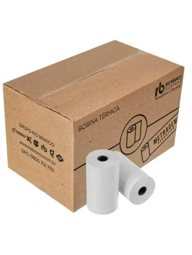 BOBINA MAX PRINT TERMICA BRANCA 80X40 UND
