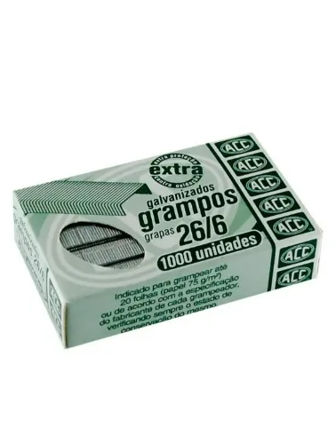 GRAMPO ACC 26/6 GALVANIZ EXTRA C/1000