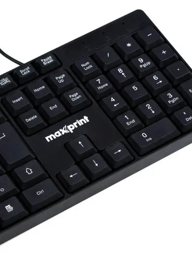 TECLADO MAXPRINT OFFICEEASY C/ FIO USB2.0 PRETO